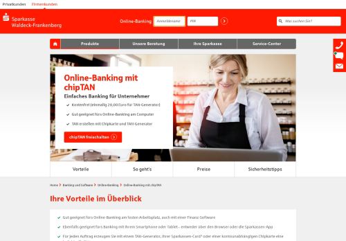 
                            10. Online-Banking mit chipTAN - Sparkasse Waldeck-Frankenberg