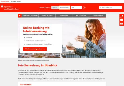 
                            13. Online-Banking mit Fotoüberweisung | Sparkasse Iserlohn
