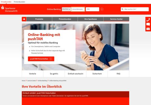 
                            4. Online-Banking mit pushTAN | Sparkasse Donauwörth