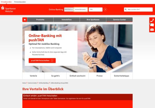 
                            6. Online-Banking mit pushTAN | Sparkasse Wetzlar