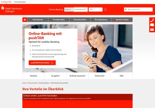 
                            5. Online-Banking mit pushTAN | Stadt-Sparkasse Solingen