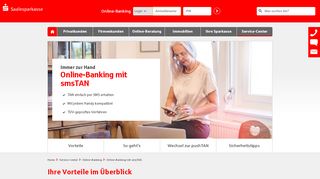 
                            3. Online-Banking mit smsTAN - Immer zur Hand - Saalesparkasse