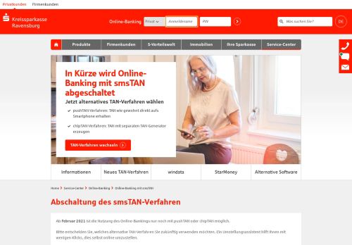 
                            7. Online-Banking mit smsTAN | Kreissparkasse Ravensburg