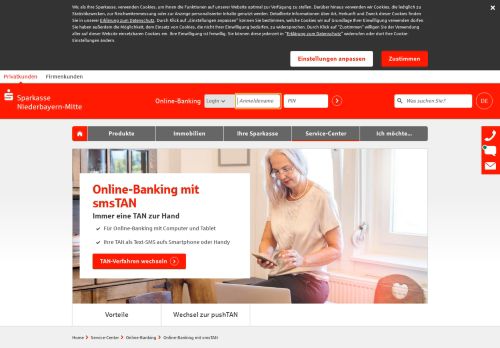 
                            6. Online-Banking mit smsTAN | Sparkasse Niederbayern-Mitte