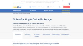 
                            2. Online-Banking & Online-Brokerage - maxblue