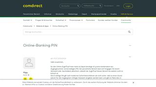 
                            8. Online-Banking PIN - comdirect