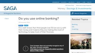 
                            4. Online banking popular with the over 50s - Saga
