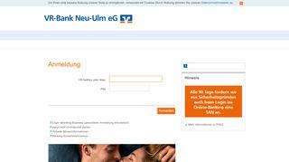 
                            1. Online-Banking Privatkunden - VR-Bank Neu-Ulm