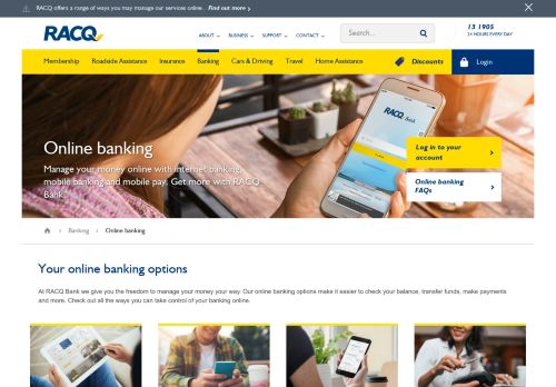 
                            1. Online banking - RACQ