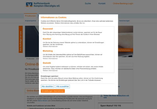 
                            1. Online-Banking - Raiffeisenbank Kempten-Oberallgäu eG