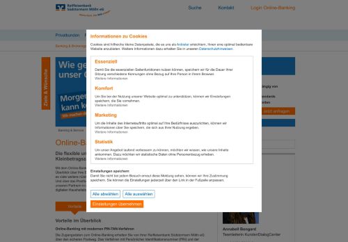 
                            2. Online-Banking - Raiffeisenbank Südstormarn Mölln