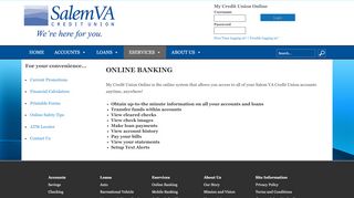 
                            11. Online Banking - Salem VA Credit Union