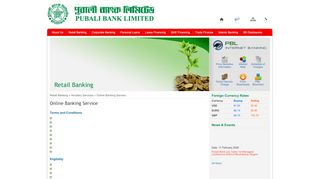 
                            2. Online Banking Service - Pubali Bank Limited