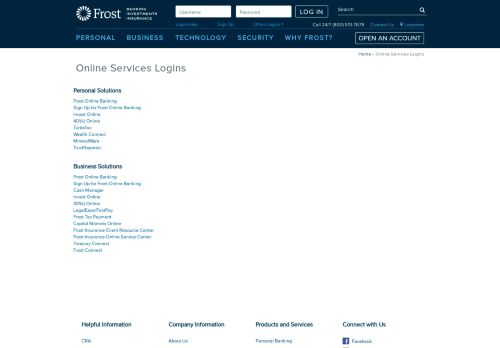 
                            4. Online Banking Services Login | Frost - Frost Bank