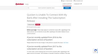 
                            8. Online Banking Services Not Working After Upgrading to the ... - Quicken