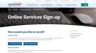 
                            4. Online Banking & Services Sign-Up | MIDFLORIDA Credit Union