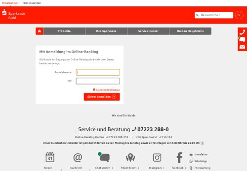 
                            7. Online-Banking sperren - Sparkasse Bühl