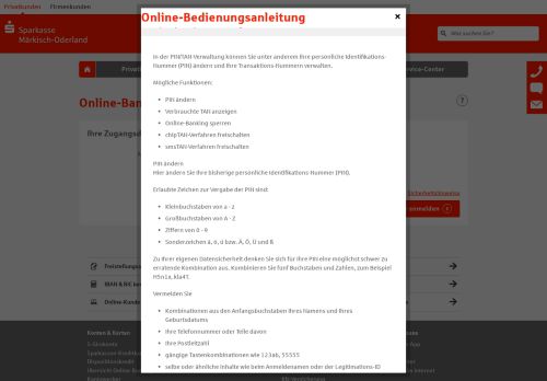 
                            9. Online-Banking sperren - Sparkasse MOL