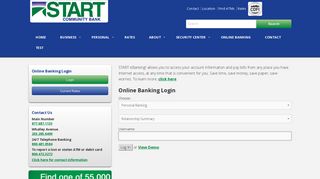 
                            11. Online Banking - Start Community Bank