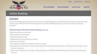 
                            6. Online Banking | The Bank of the West