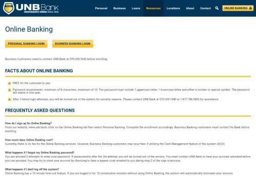 
                            7. Online Banking - UNB Bank