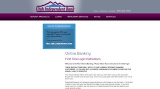 
                            4. Online Banking - Utah Independent Bank