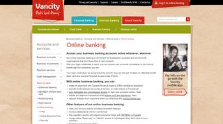 
                            2. Online banking - Vancity