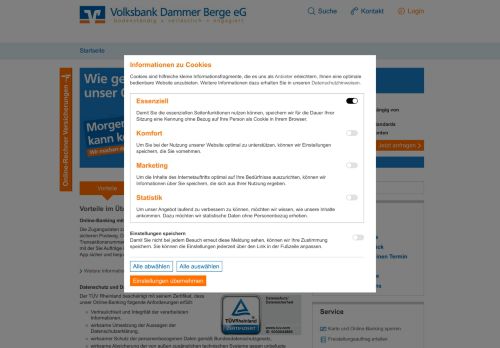 
                            2. Online-Banking - Volksbank Dammer Berge eG