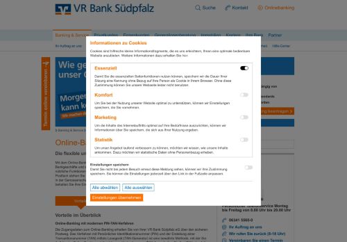 
                            1. Online-Banking - VR Bank Südpfalz