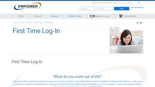 
                            6. Online Banking with Empower FCU | First Time Log-In
