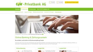 
                            4. Online-Banking & Zahlungsverkehr - CVW-Privatbank AG