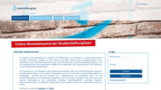 
                            1. Online-Bewerberportal der StudienStiftungSaar