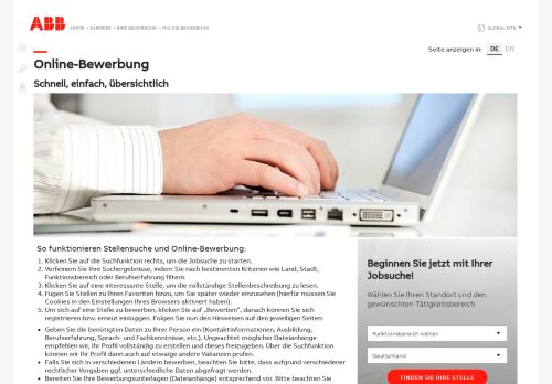 
                            4. Online-Bewerbung | ABB