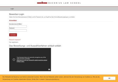 
                            1. Online-Bewerbung: Bewerberportal der Bucerius Law School