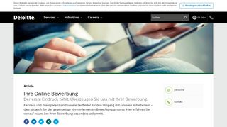 
                            5. Online-Bewerbung | Deloitte Deutschland | Karriere