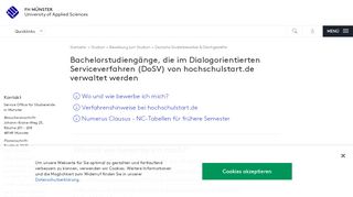 
                            4. Online-Bewerbung für DoSV-Studiengänge - FH Münster