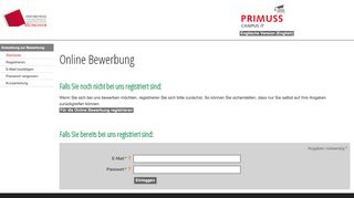 
                            4. Online Bewerbung - Primuss