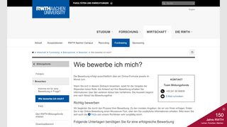
                            7. Online-Bewerbung - RWTH AACHEN UNIVERSITY - Deutsch