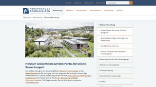 
                            10. Online-Bewerbung - Studium - Hochschule Schmalkalden