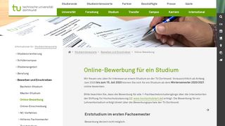 
                            6. Online-Bewerbung - TU Dortmund