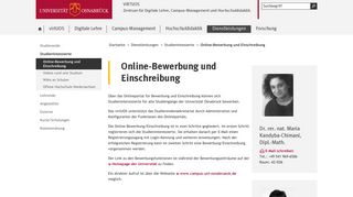 
                            2. Online-Bewerbung und Einschreibung - Universität Osnabrück