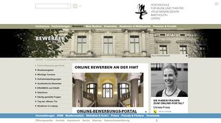 
                            8. Online-Bewerbungs-Portal | Hochschule für Musik und ... - HMT Leipzig
