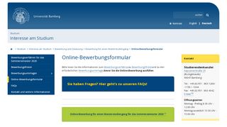 
                            7. Online-Bewerbungsformular - Otto-Friedrich-Universität Bamberg
