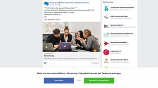 
                            8. *** Online-Bewerbungsportal... - Hochschule Mainz - University of ...