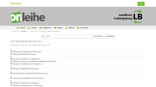 
                            4. Online Bibliothek LB. My Account : Login : Library Selection