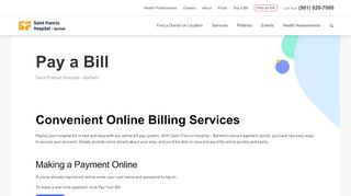 
                            11. Online Bill Pay | Saint Francis Hospital - Bartlett