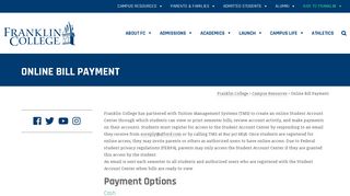 
                            10. Online Bill Payment - Franklin College