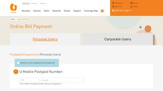 
                            6. Online Bill Payment | U Mobile