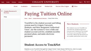 
                            5. Online Billing Payments - Colgate University