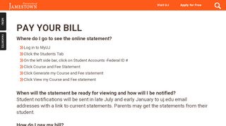 
                            13. Online Billing - University of Jamestown